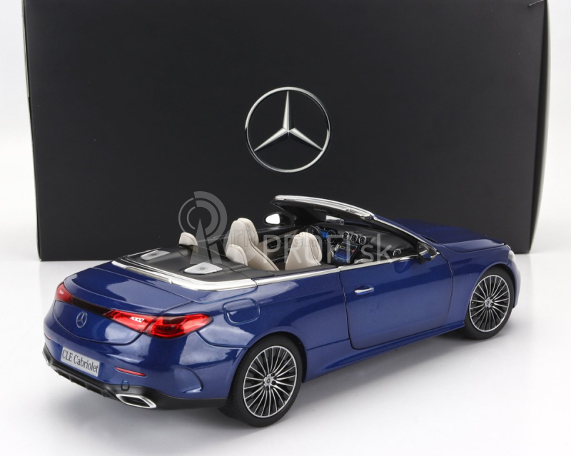 Norev Mercedes Benz Cle-class Cabriolet (a236) Amg Line 2024 1:18 Spectral Blue Black