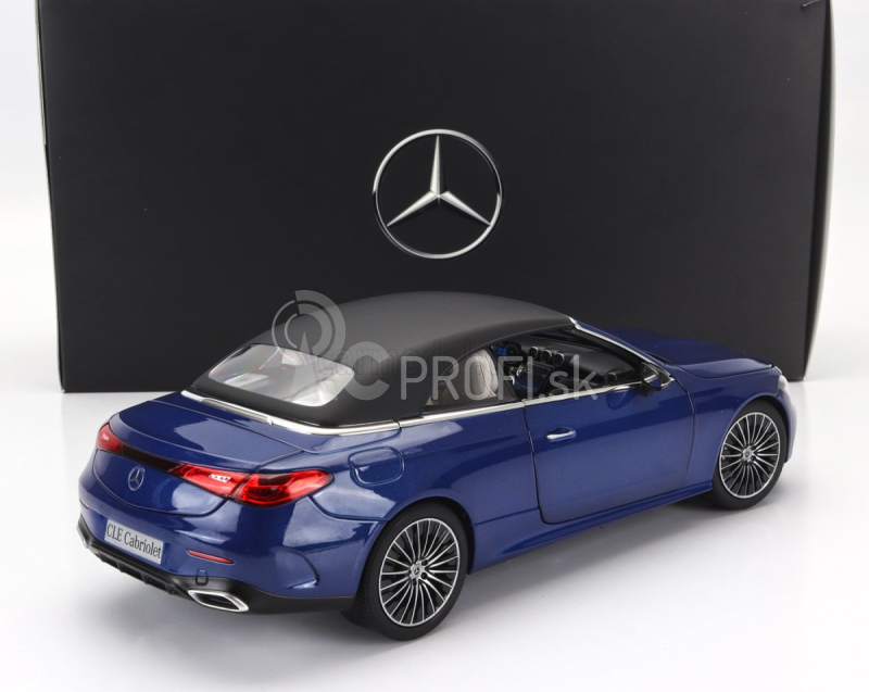 Norev Mercedes Benz Cle-class Cabriolet (a236) Amg Line 2024 1:18 Spectral Blue Black