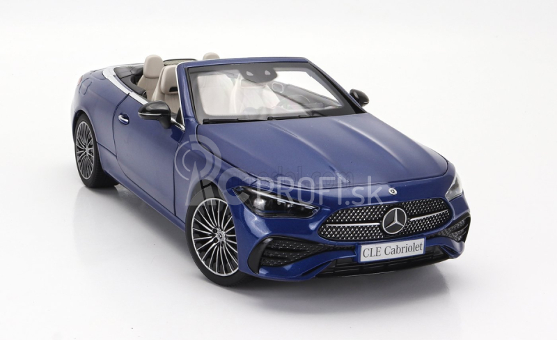 Norev Mercedes Benz Cle-class Cabriolet (a236) Amg Line 2024 1:18 Spectral Blue Black