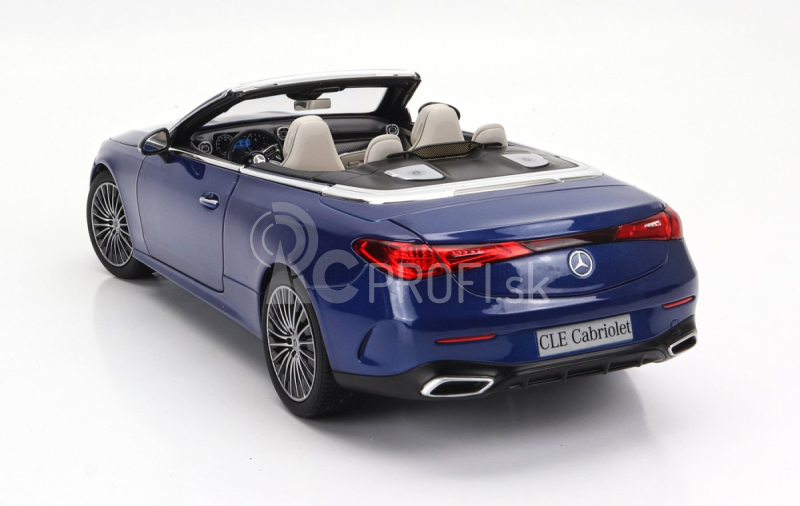 Norev Mercedes Benz Cle-class Cabriolet (a236) Amg Line 2024 1:18 Spectral Blue Black