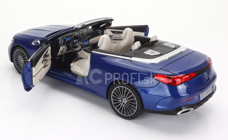 Norev Mercedes Benz Cle-class Cabriolet (a236) Amg Line 2024 1:18 Spectral Blue Black