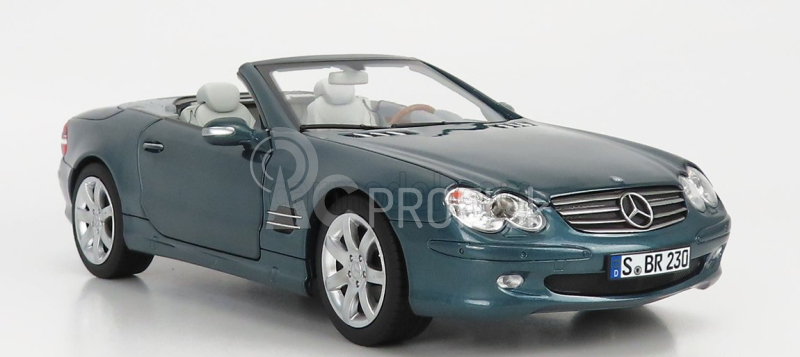 Norev Mercedes Benz Sl-class Sl500 (r230) Cabriolet 2003 1:18 Blue Met