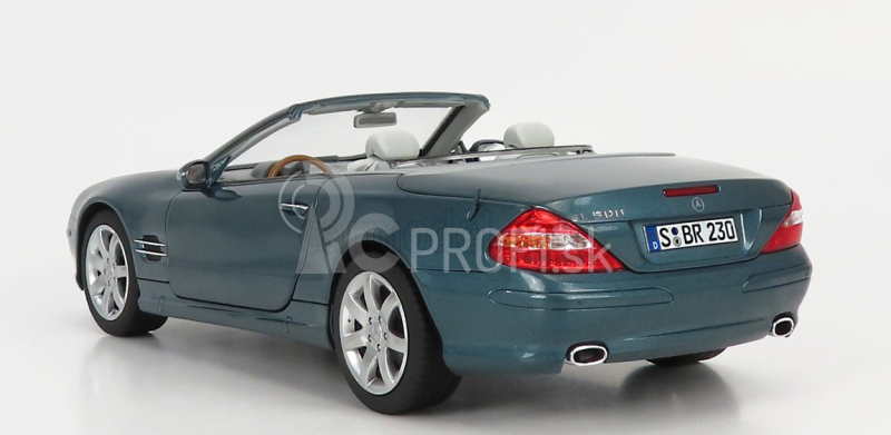 Norev Mercedes Benz Sl-class Sl500 (r230) Cabriolet 2003 1:18 Blue Met