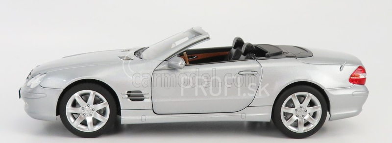 Norev Mercedes Benz Sl-class Sl500 (r230) Cabriolet 2003 1:18 Strieborný