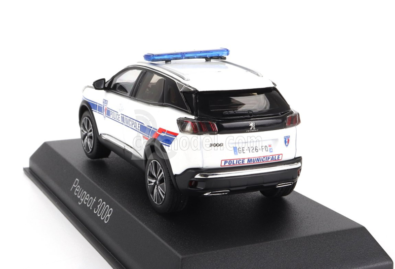 Norev Peugeot 3008 Police Municipale 2023 1:43 bielo modrá