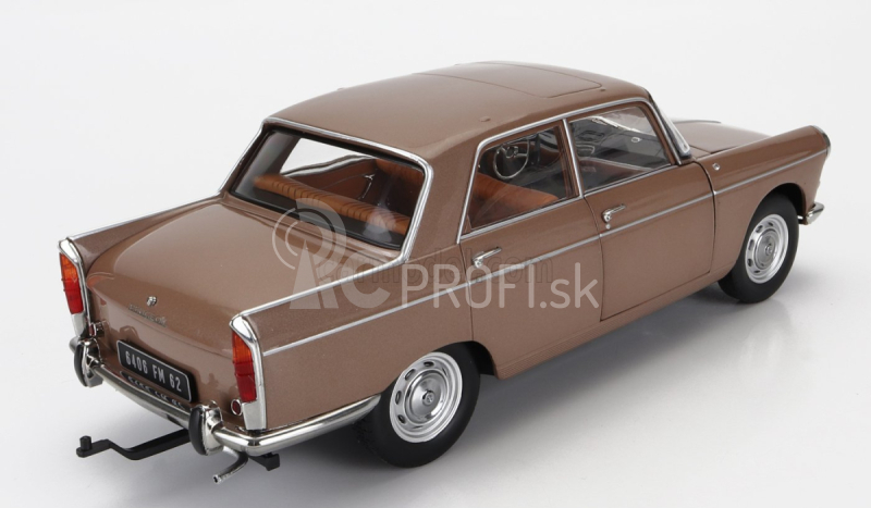 Norev Peugeot 404 s karavanom Roulotte Henon 1965 1:18 Brown Met