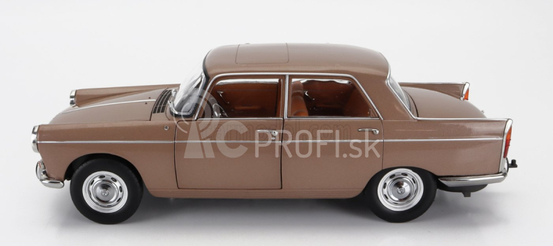 Norev Peugeot 404 s karavanom Roulotte Henon 1965 1:18 Brown Met