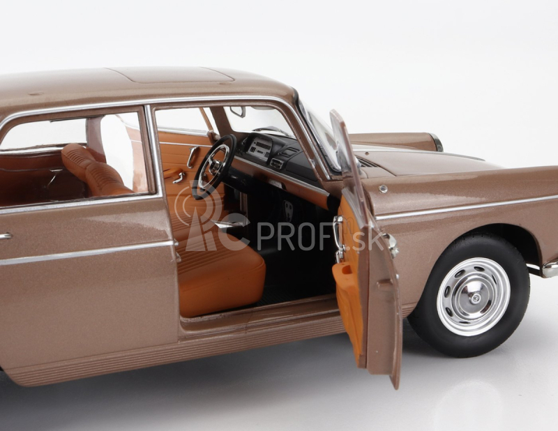 Norev Peugeot 404 s karavanom Roulotte Henon 1965 1:18 Brown Met