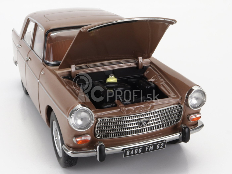 Norev Peugeot 404 s karavanom Roulotte Henon 1965 1:18 Brown Met