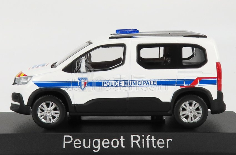 Norev Peugeot Rifter Police Municipale 2019 1:43 Biela modrá červená žltá