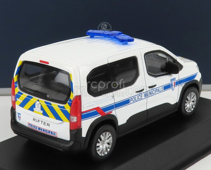 Norev Peugeot Rifter Police Municipale 2019 1:43 Biela Modrá Žltá