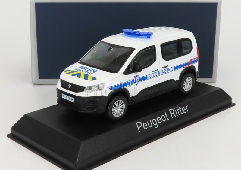 Norev Peugeot Rifter Police Municipale 2019 1:43 Biela Modrá Žltá