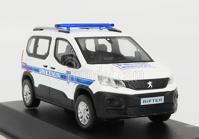 Norev Peugeot Rifter Police Municipale 2019 1:43 bielo modrá