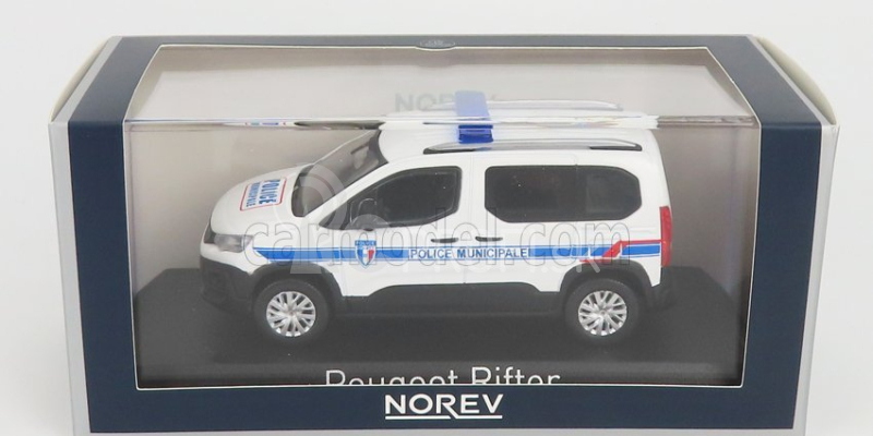 Norev Peugeot Rifter Police Municipale 2019 1:43 bielo modrá