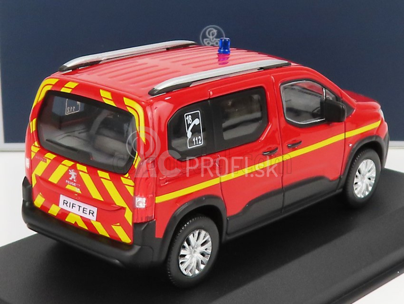 Norev Peugeot Rifter Pompiers 2019 1:43 Červeno-žltá