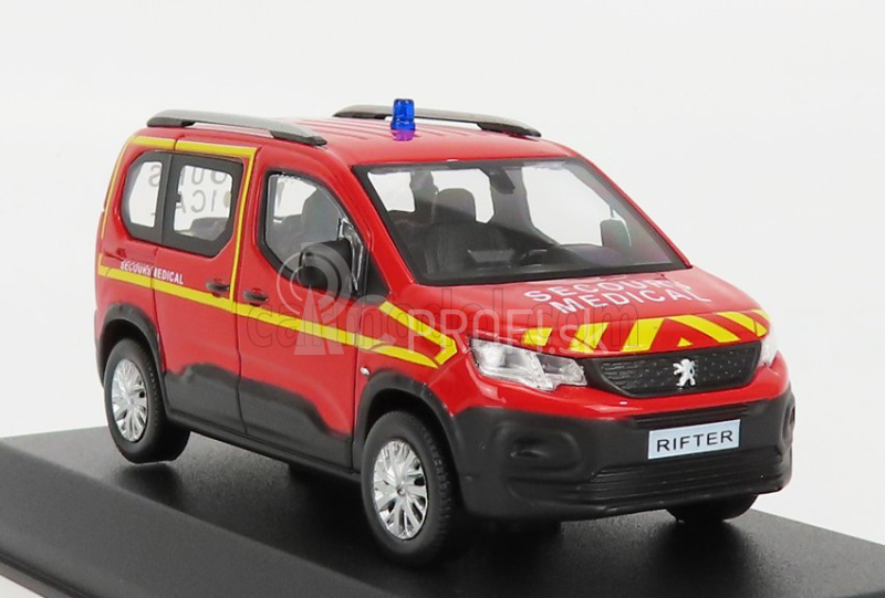 Norev Peugeot Rifter Pompiers Secours Medical 2019 1:43 Červeno-žltá