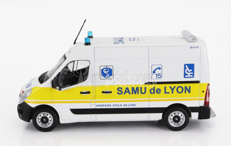 Norev Renault Master Van Samu De Lyon Ambulance 2014 1:43 Bielo-žltá