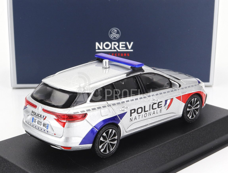 Norev Renault Megane Sport Tourer Sw Station Wagon Police Nationale 2022 1:43 Strieborná červená