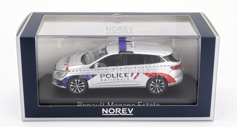 Norev Renault Megane Sport Tourer Sw Station Wagon Police Nationale 2022 1:43 Strieborná červená