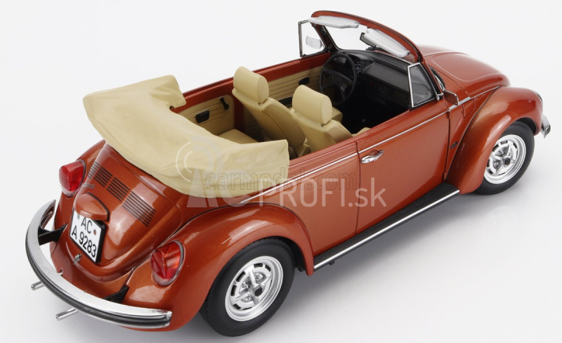 Norev Volkswagen Beetle 1303 Cabriolet otvorený 1976 1:18 Hnedá farba