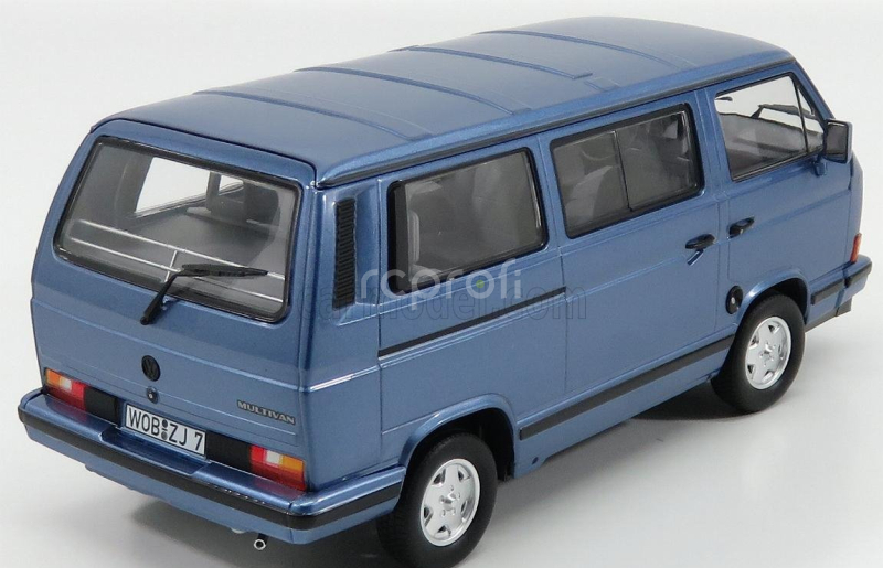 Norev Volkswagen T3 Multivan Minibus Blue Star 1992 1:18 Light Blue Met