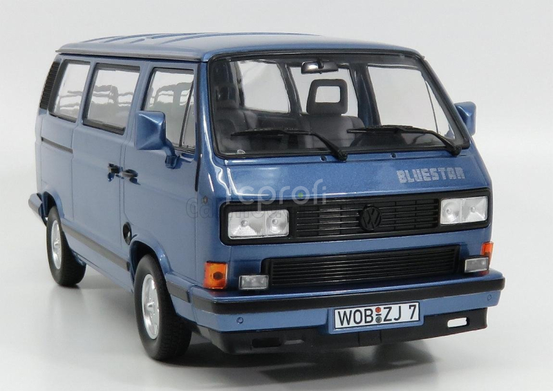 Norev Volkswagen T3 Multivan Minibus Blue Star 1992 1:18 Light Blue Met