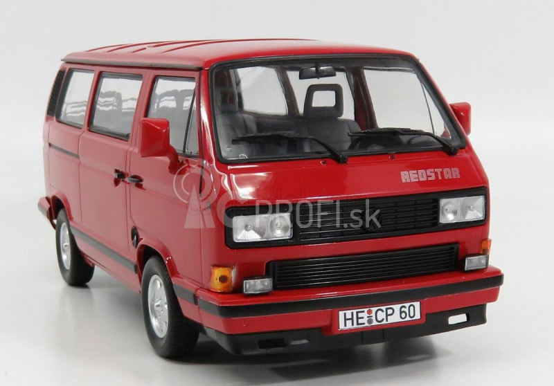 Norev Volkswagen T3 Multivan Minibus Red Star 1992 1:18 Červená