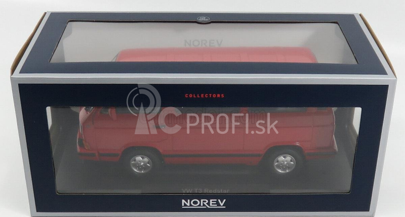 Norev Volkswagen T3 Multivan Minibus Red Star 1992 1:18 Červená