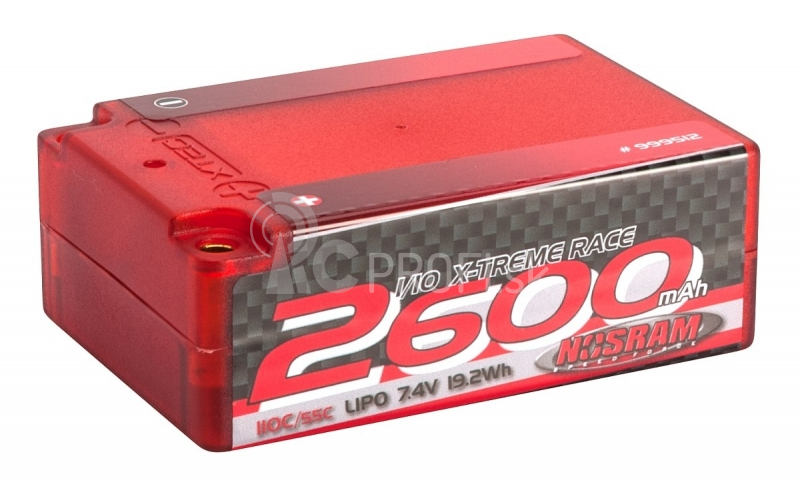 NOSRAM 2600 - Super Shorty - 110C/55C - 7.4V LiPo - 1/10 Competition Car Line Hardcase