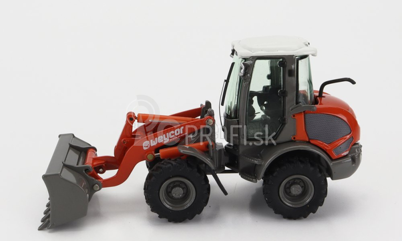 Nzg Weycor Ar420 Ruspa Gommata - Škrabací traktor - kolesový nakladač 1:50 oranžovo šedý