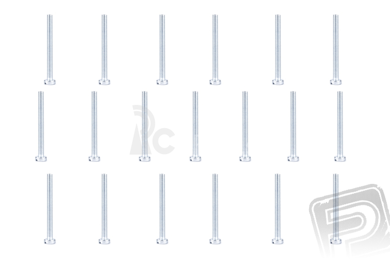 Oceľová skrutka s valcovou hlavou M3x30mm, 100 ks