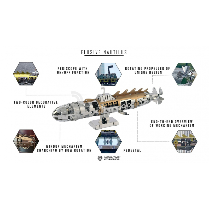 Oceľová stavebnica Elusive Nautilus