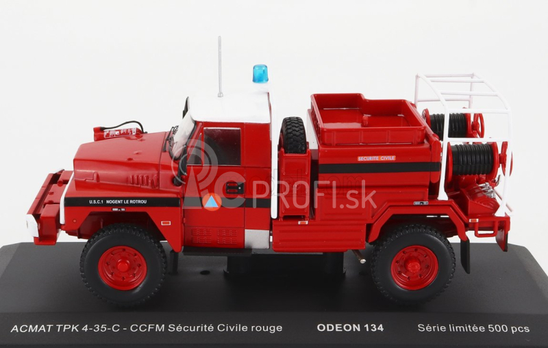 Odeon Acmat Tpk 4-35-c Cisterna Ccfm Securite Civile 1985 1:43 červená biela