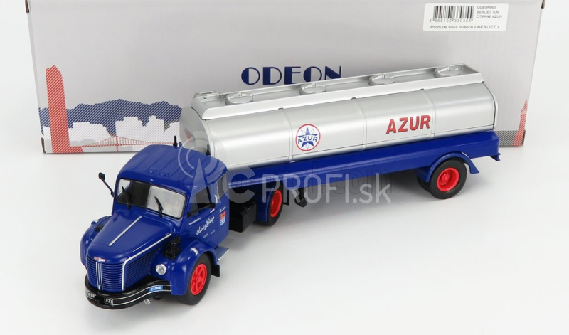 Odeon Berliet Tlm 10m2 Cisterna Azur 1961 1:43 Modrá strieborná