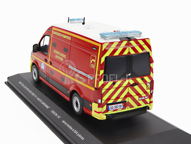 Odeon MAN Tge L2h2 Gifa Vsav Sdis 31 Haute-garonne Vehicule De Secours Et D'assistance Aux Victimes Sapeurs Pompiers 2020 1:43 Červená Biela Žltá