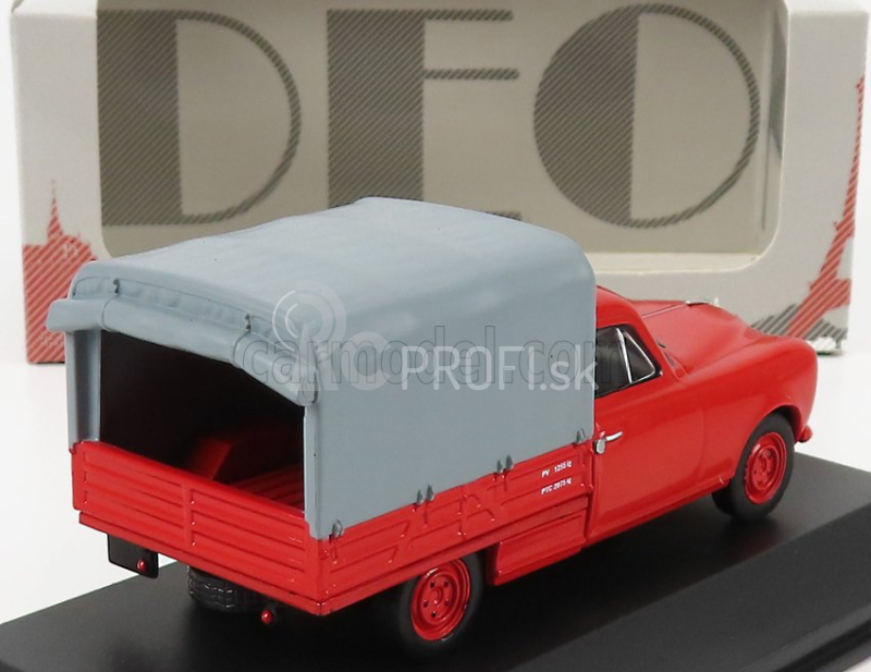 Odeon Peugeot 403 Pick-up Uzavretý Sapeurs Pompiers 1967 1:43 Červená sivá