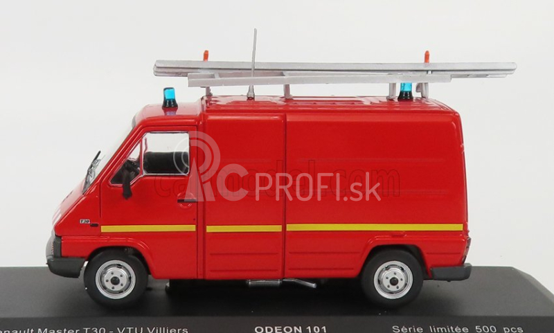 Odeon Renault Master T30 Van Vtu Villiers Sapeurs Pompiers 1981 1:43 červená