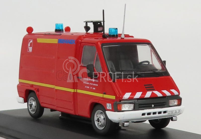 Odeon Renault Master T30d Van Vsr Bemaex Sapeurs Pompiers 1981 1:43 červená