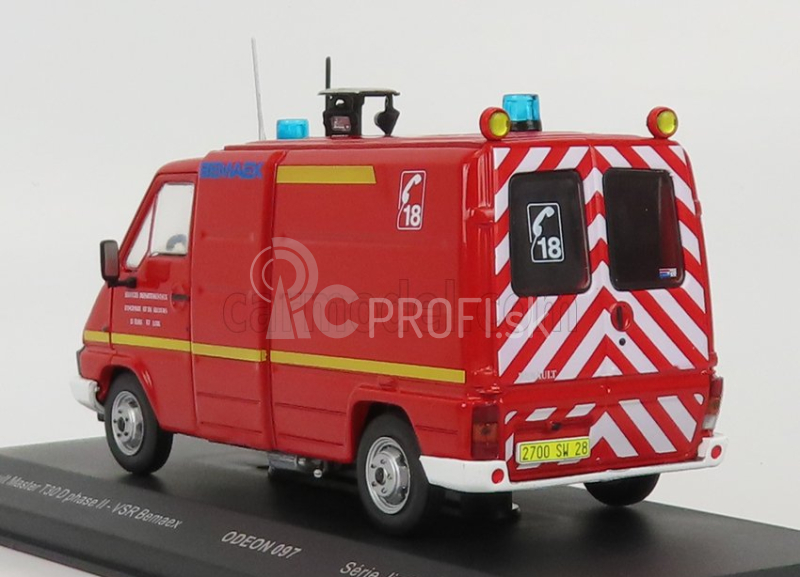 Odeon Renault Master T30d Van Vsr Bemaex Sapeurs Pompiers 1981 1:43 červená