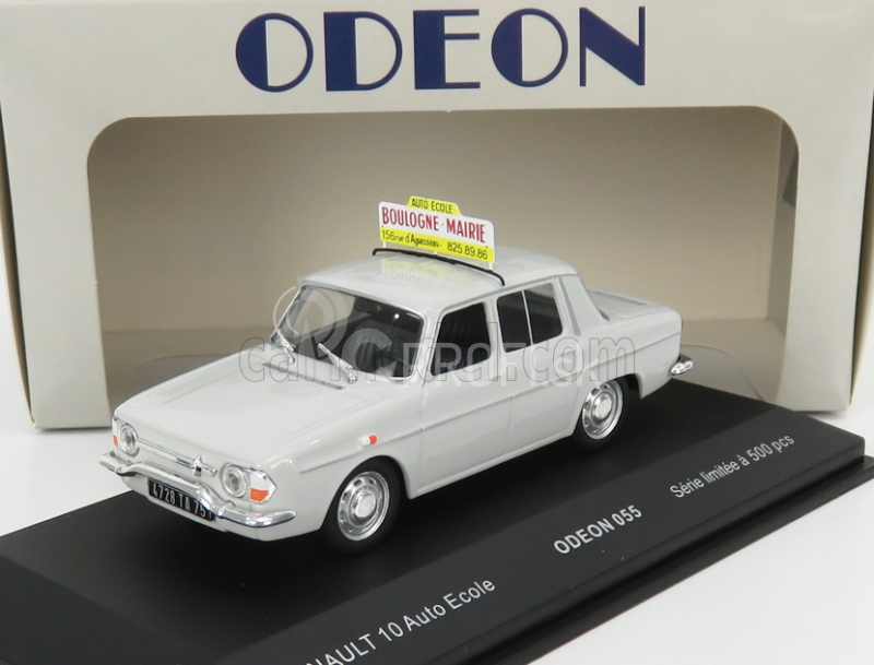 Odeon Renault R10 Auto Ecole Boulogne-Mairie 1969 1:43 Svetlosivá