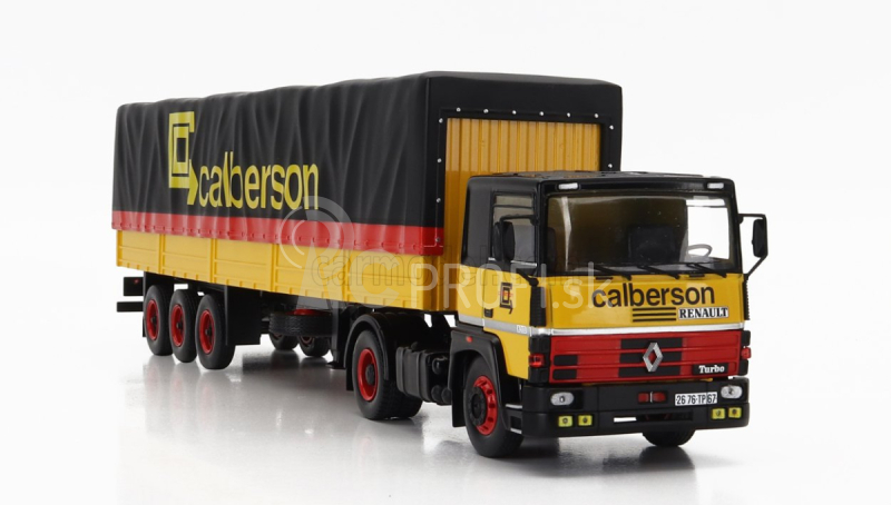 Odeon Renault R310 Truck Telonato Calberson 1986 1:43 žltá čierna červená