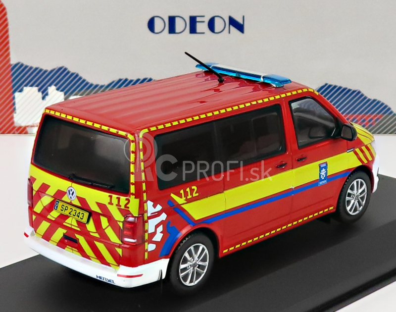 Odeon Volkswagen T6 Minibus Sapeurs Pompiers Cgdis Luxembourg 2015 1:43 Červená žltá biela