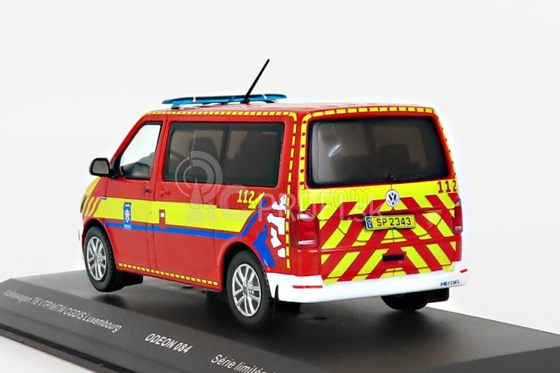 Odeon Volkswagen T6 Minibus Sapeurs Pompiers Cgdis Luxembourg 2015 1:43 Červená žltá biela