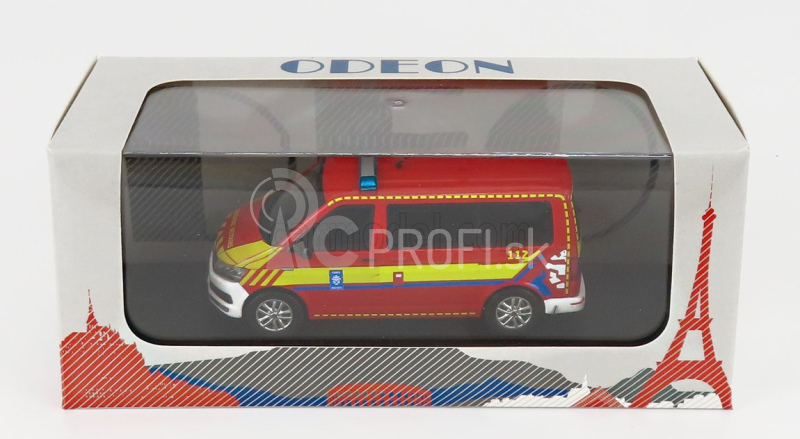 Odeon Volkswagen T6 Minibus Sapeurs Pompiers Cgdis Luxembourg 2015 1:43 Červená žltá biela