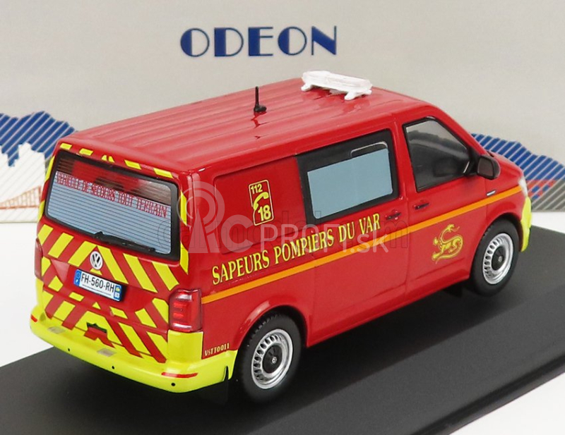 Odeon Volkswagen T6 Minibus Sapeurs Pompiers Sdis 83 2015 1:43 Červeno-žltá