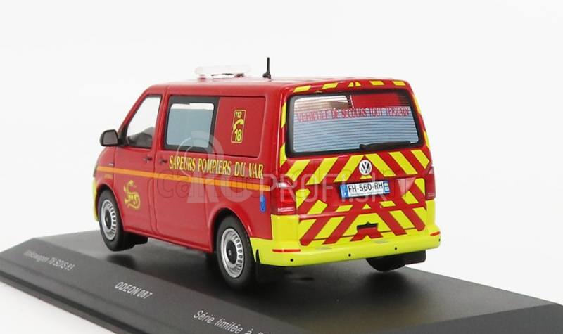 Odeon Volkswagen T6 Minibus Sapeurs Pompiers Sdis 83 2015 1:43 Červeno-žltá