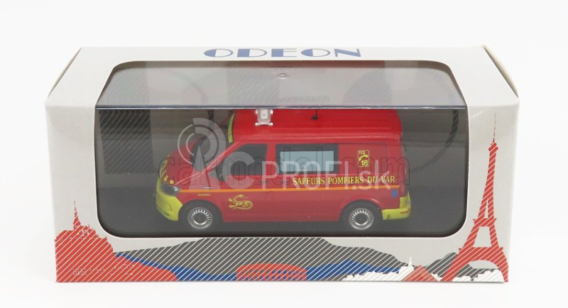 Odeon Volkswagen T6 Minibus Sapeurs Pompiers Sdis 83 2015 1:43 Červeno-žltá