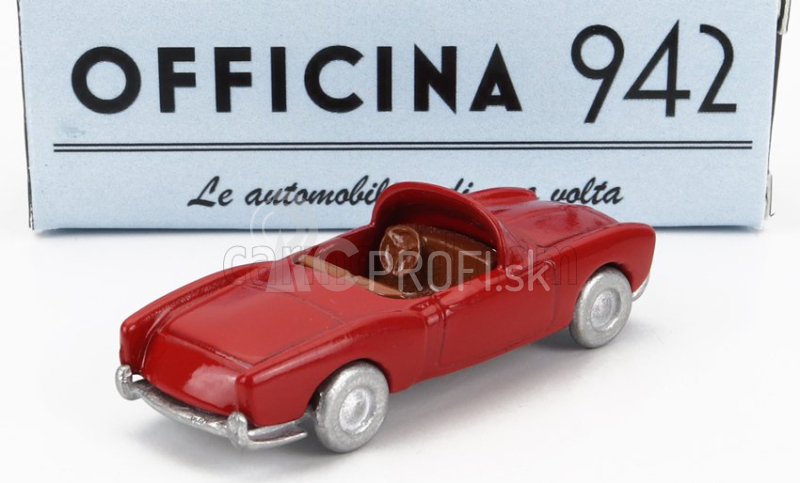 Officina-942 Fiat 1100/103 Tv Trasformabile Spider Open 1955 1:76 Červená