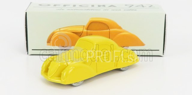 Officina-942 Fiat 1100 Coupe Aerodinamico Carrozzeria Castagna 1937 1:76 Žltá