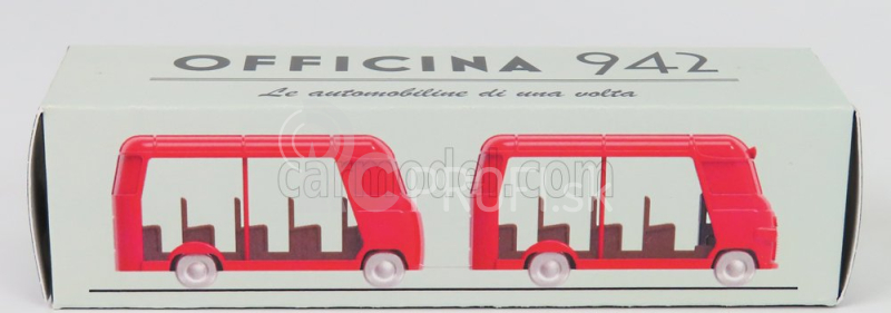 Officina-942 Fiat 1100 Elr Autotreno Visitatori Fiera Del Levante Carrozzeria Romanazzi 1953 1:76 červená